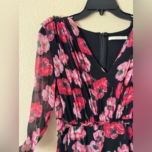 Jason Wu • 100% Silk • Poppy-Print Crinkle Silk Chiffon Day Dress